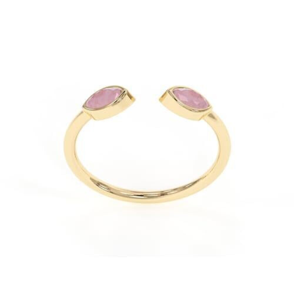4523 Pink Opal Rings, 18K Gold Rings Teen Girls That Don't Tarnish - Real
